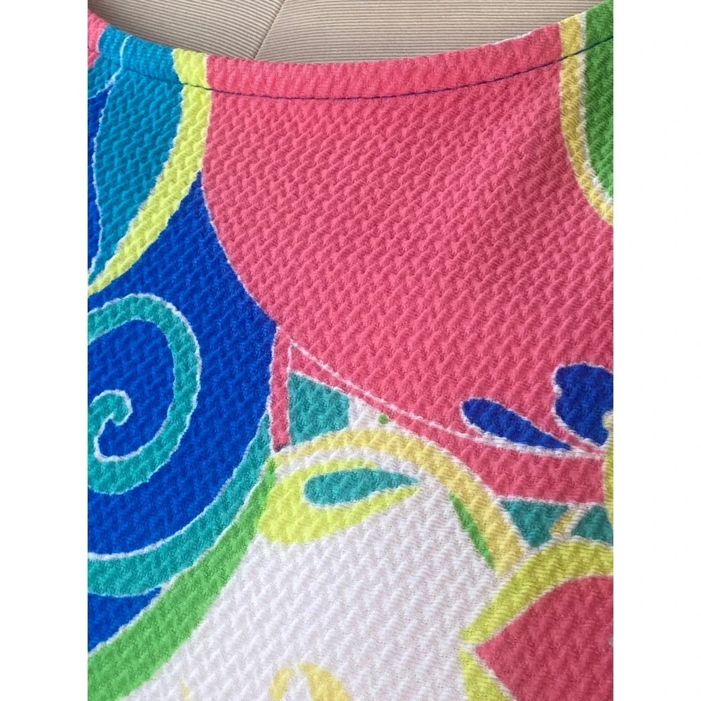 Ronni Nicole Multi Color Psychedelic Floral Paisley Shift‎ Dress Size 10 coastal